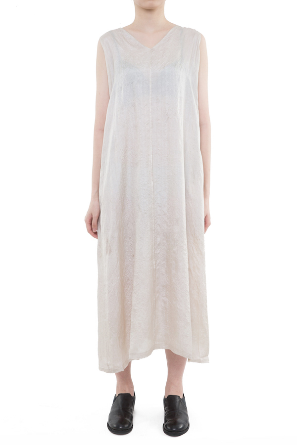 tussah silk dress Women's Chuong Sheath Asymmetric Tussah Silk Dress XS/S/M/L/XL/Customize Cream