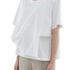 OVERSIZE TEE WITH FRONT DRAPPING