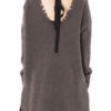 LONG SLV OVER KNIT TEE GREY
