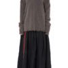 LONG SLV OVER KNIT TEE GREY