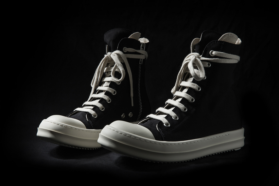 Outfit ideas - How to wear Rick Owens DRKSHDW Ramones High Top Sneakers  (Autumn) - WEAR