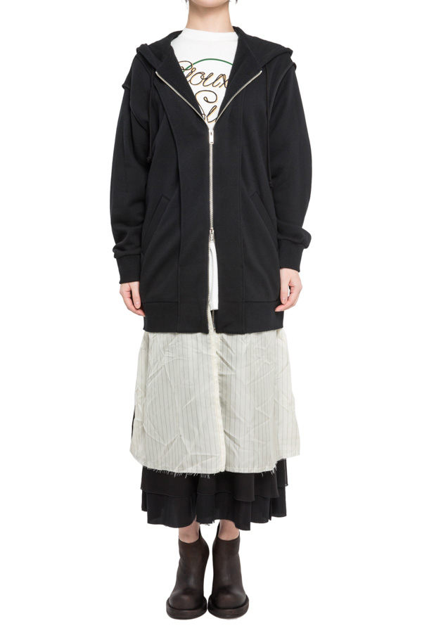 ZIP LAYERED LONG PARKA | L'ARMOIRE