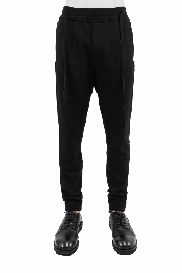 JOGGER PANTS WITH RAW EDGE | L'ARMOIRE