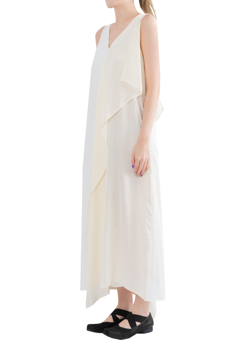 Shop UMA WANG ASPASIA DRESS OFF WHITE | LARMOIRE-SINGAPORE.COM