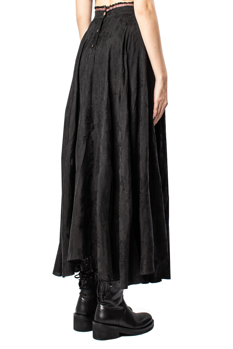 Shop M.A+ LONG WHEEL SKIRT BLACK | LARMOIRE-SINGAPORE.COM