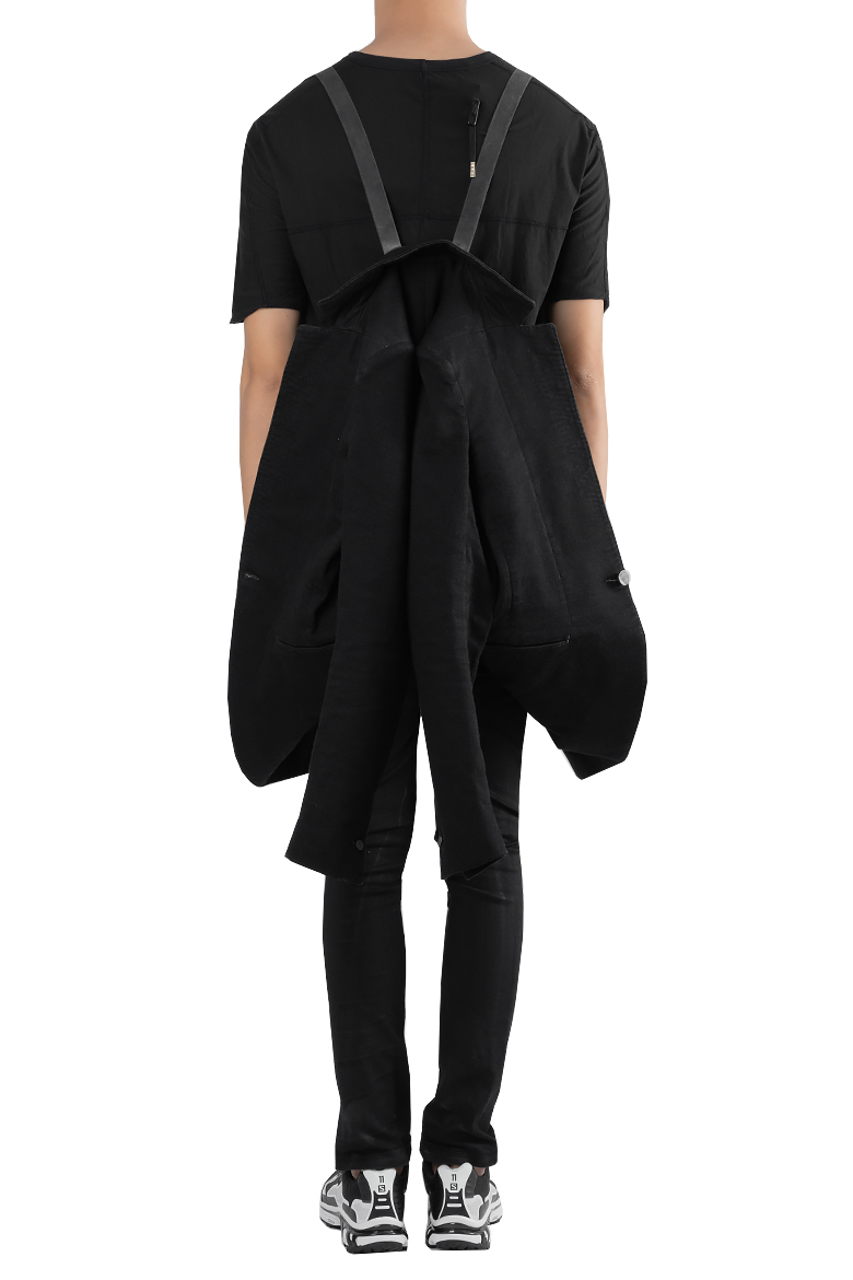 Shop BORIS BIDJAN SABERI SUIT COAT1 BLACK | L'ARMOIRE