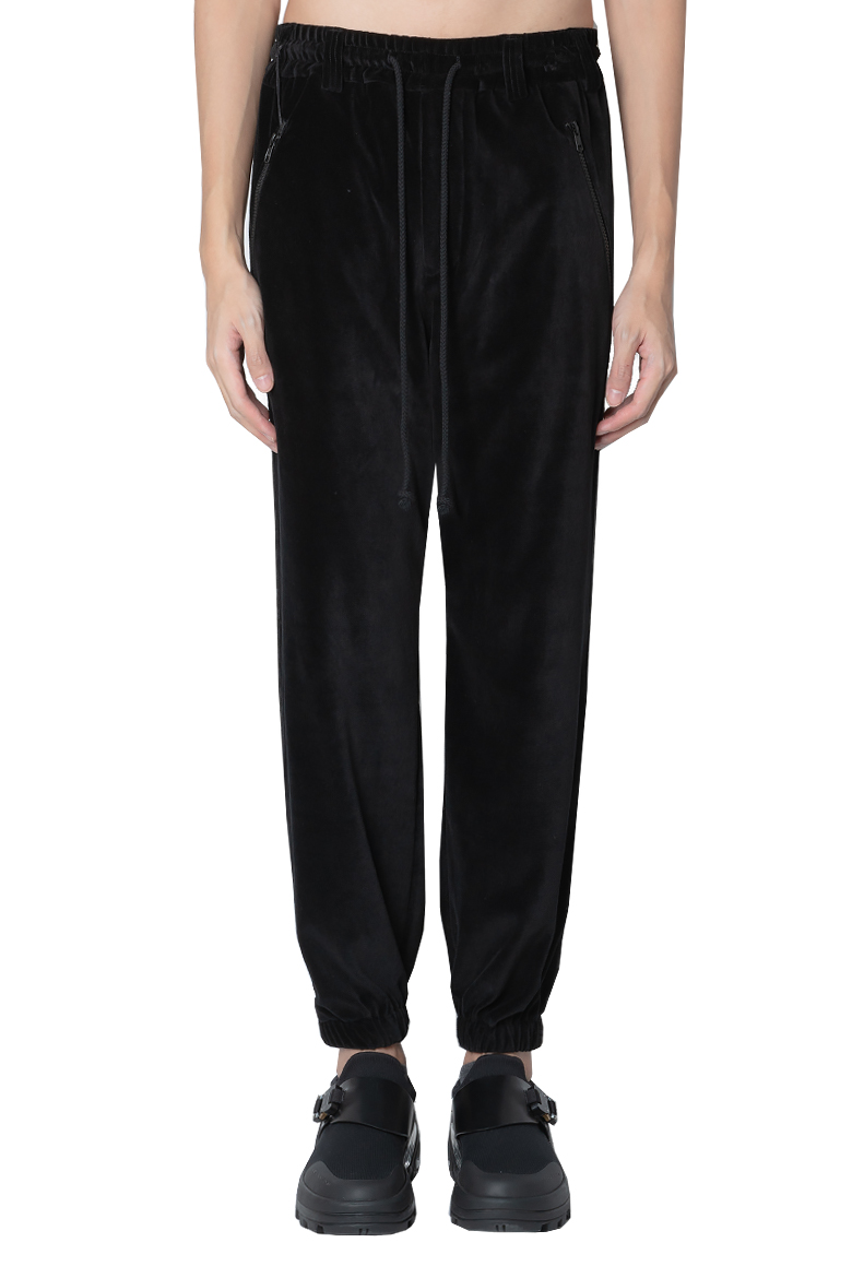 Shop SONG FOR THE MUTE ELASTICATED TRACK PANTS BLACK | LARMOIRE ...