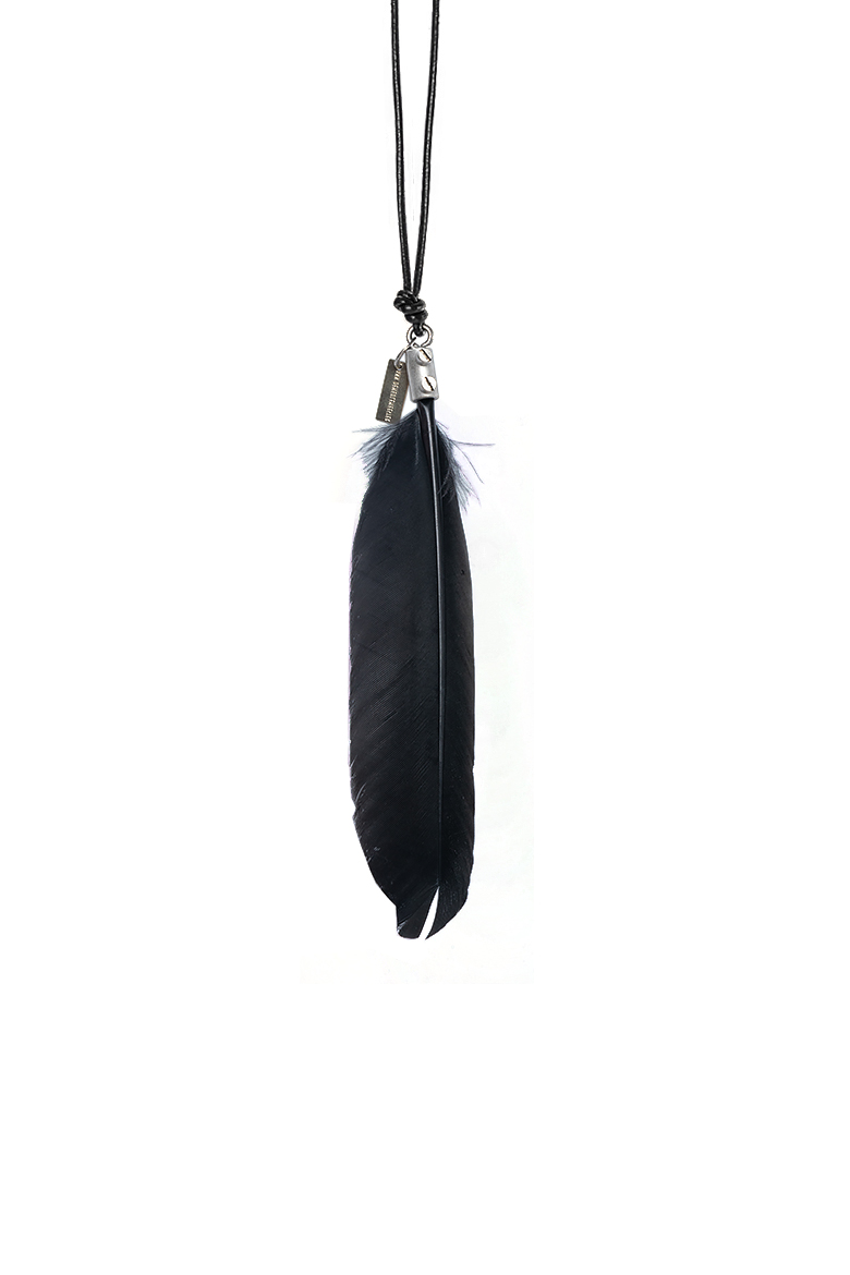 Shop ANN DEMEULEMEESTER NECKLACE FEATHER BLACK | L'ARMOIRE Shop ANN DEMEULEMEESTER NECKLACE FEATHER BLACK | L'ARMOIRE