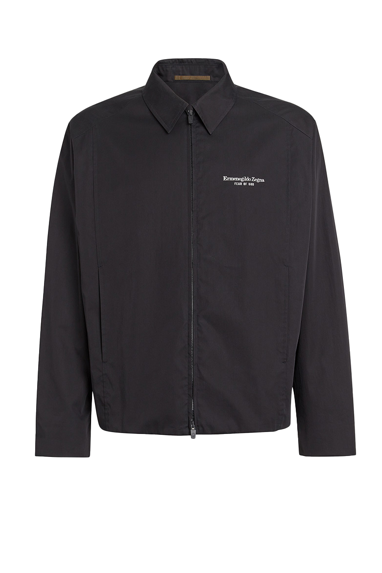 FEAROFGODZEGNA BLOUSON WITH SHIRT COLLAR BLACK | L'ARMOIRE