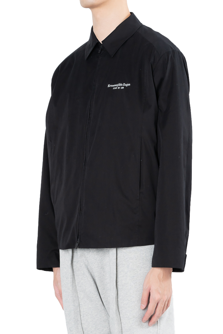 FEAROFGODZEGNA BLOUSON WITH SHIRT COLLAR BLACK | L'ARMOIRE