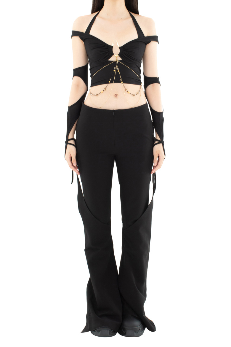 HYEIN SEO | SOM HALTER W/ SLEEVES BLACK | L'ARMOIRE