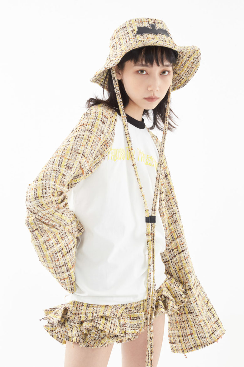 SS21 NATASHA ZINKO TWEED HAT YELLOW 4