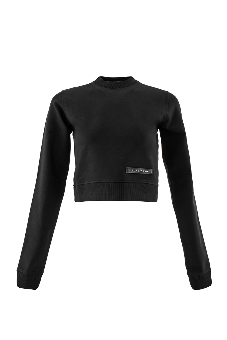 1017 ALYX 9SM | CREWNECK SWEATER CROPPED BLACK | L'ARMOIRE