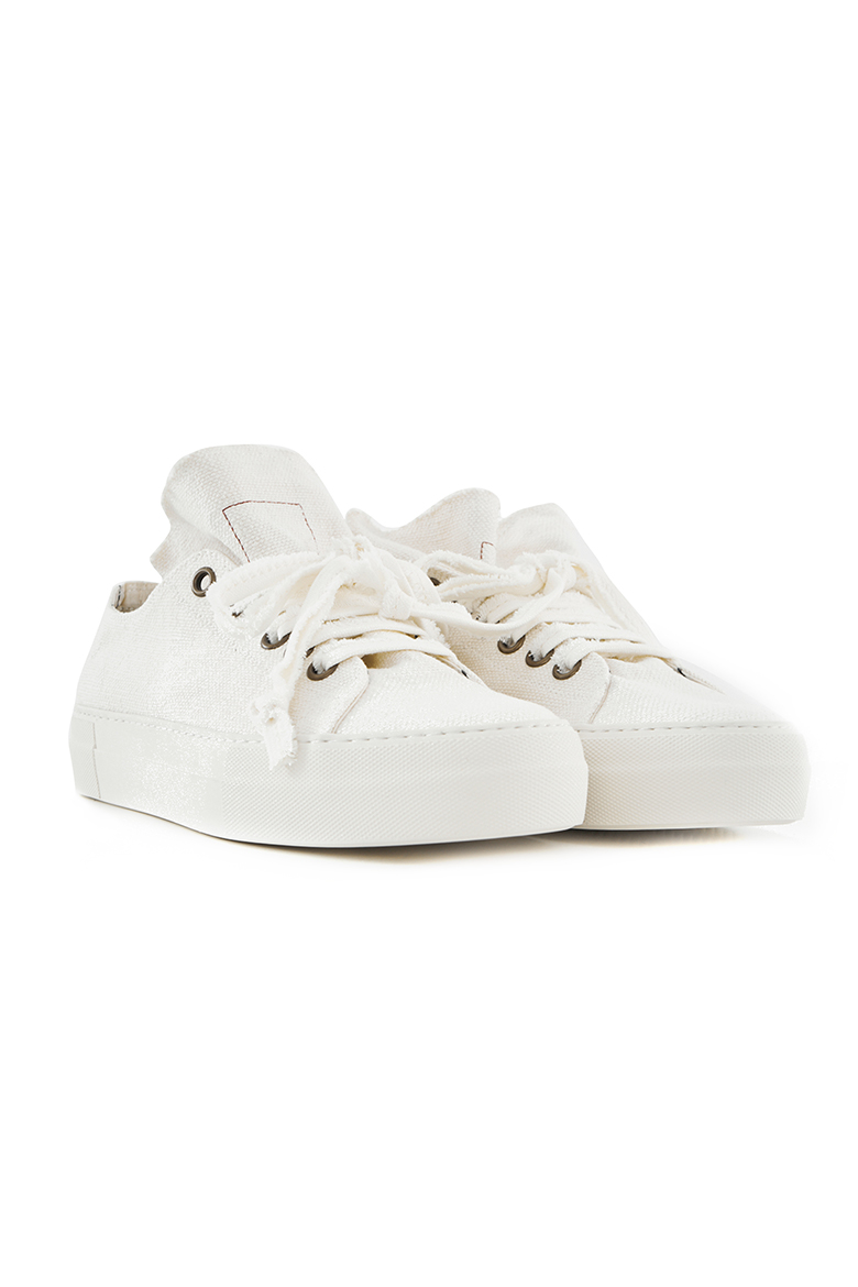 UMA WANG | LOW TENNIS CANVAS SNEAKERS OFF WHITE | L'ARMOIRE