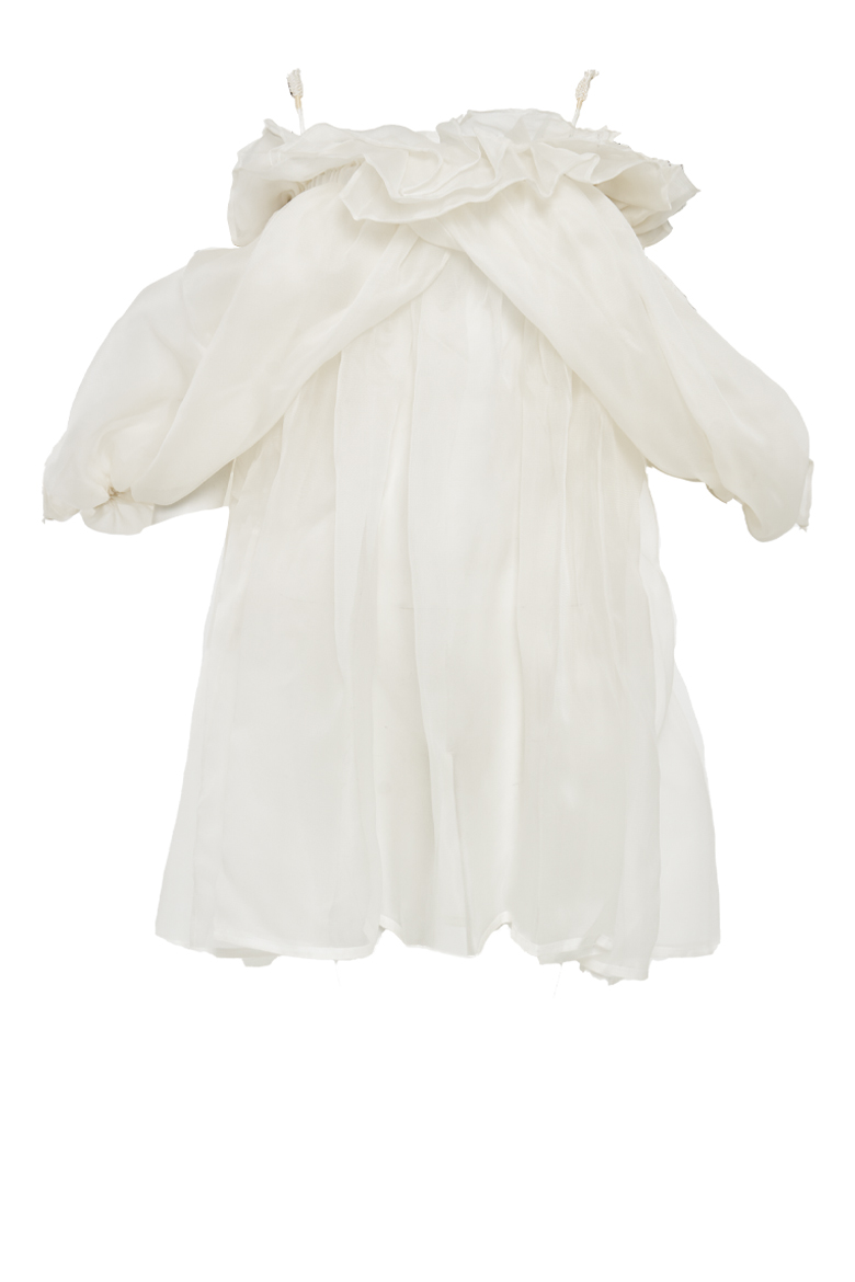 AW21 RENLI SU TULLE DRESS BRILLIANT WHITE 1