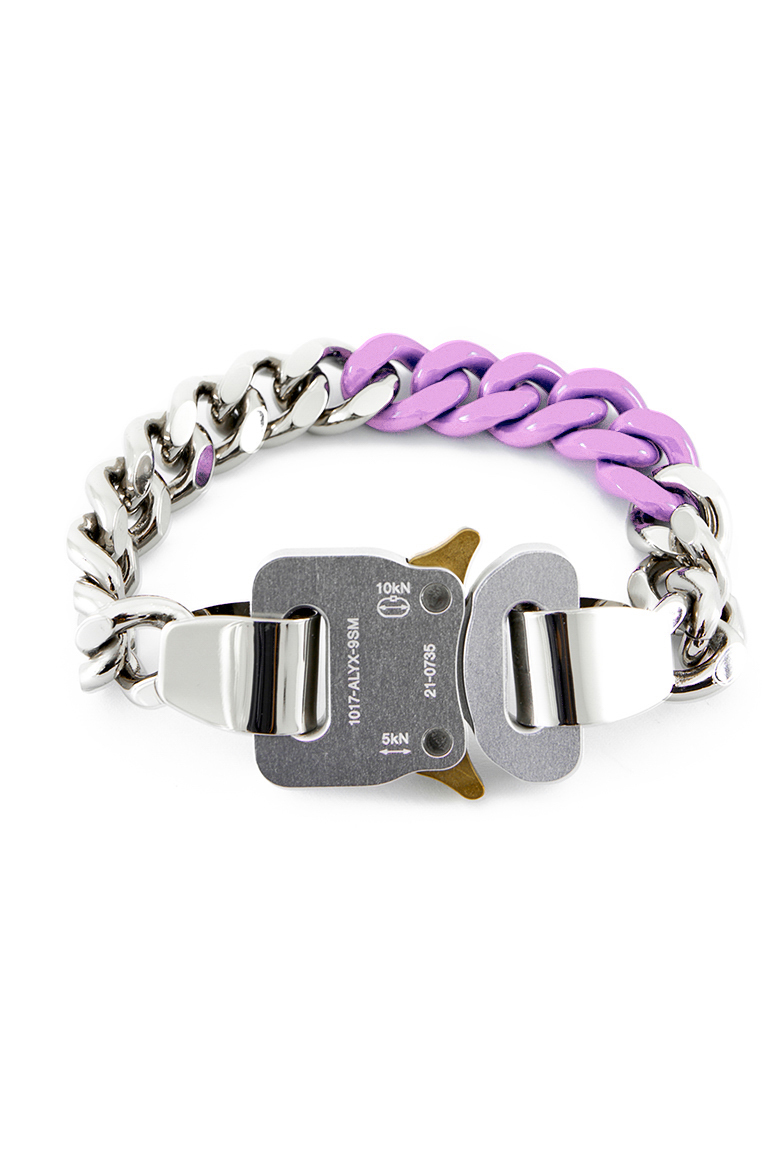 1017 ALYX 9SM | COLORED LINKS BUCKLE BRACELET SILVER/PINK | L'ARMOIRE