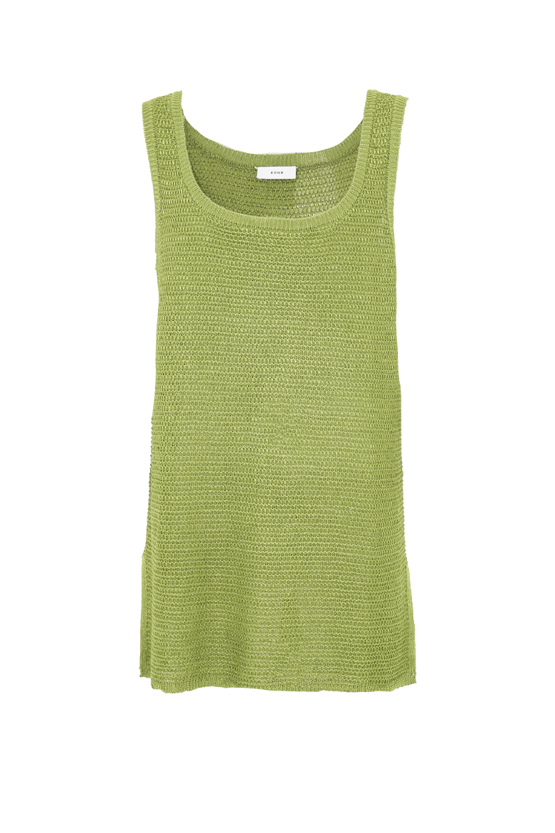 SS22 8ON8 KNITTED VEST OLIVE GREEN 1