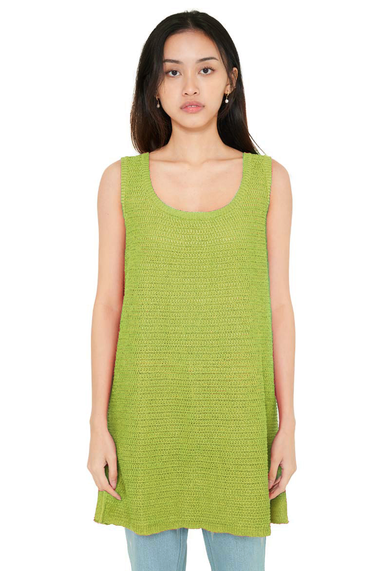 SS22 8ON8 KNITTED VEST OLIVE GREEN 2