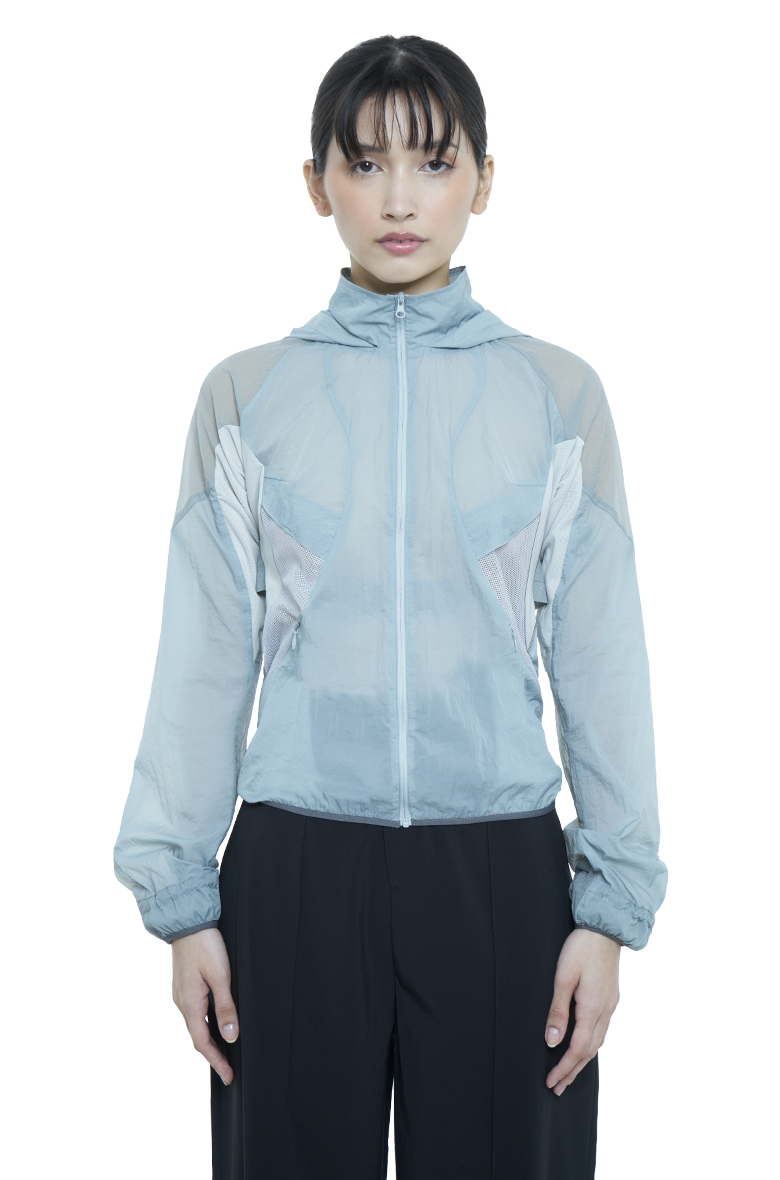 HYEIN SEO | PACKABLE WINDBREAKER ASH BLUE | L'ARMOIRE HYEIN SEO | PACKABLE WINDBREAKER ASH BLUE | L'ARMOIRE