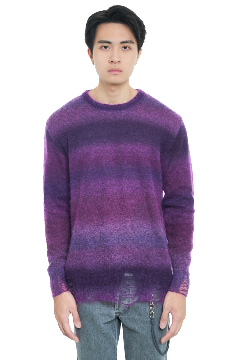 AW22 SONG FOR THE MUTE OVERSIZED SWEATER DARK PURPLE 2