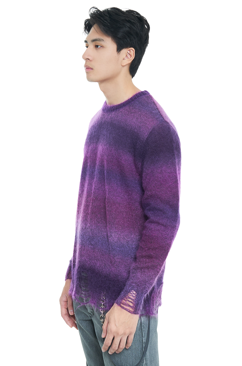 AW22 SONG FOR THE MUTE OVERSIZED SWEATER DARK PURPLE 3